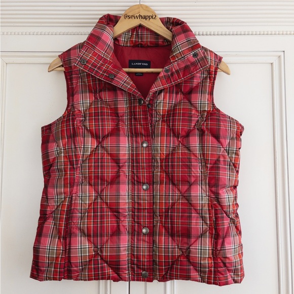Lands’ End • Red Plaid Puffer Vest (XSP  2-4) - Picture 7 of 7